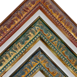 Farbiger verzierten Gold Bilderrahmen für Wand Kunst, Büro, Hochzeit, Geschenk, Fotos - CUSTOM HOLZRAHMEN 4x6 5x7 8x10 9x12 11x14 16x20 18x24