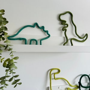 Dinosaur Wall Decor, Nursery Dinosaur Wall Decor, Knitted Wire Decor, Dinosaur Wall Art, Kids Bedroom Dinosaur Decor, Boho Dinosaur Decor