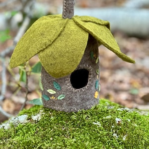 Felt Fairy House | Felt  Fairy and Gnome Houses | Waldorf Inspired | Felt Wool House |Felt Tree Stump | Woodland House | Small World Play