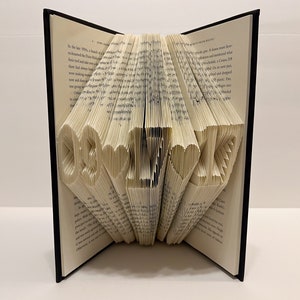 Custom Date Folded Book Art for Any Anniversary, First Anniversary, Paper Anniversary Gift, Valentine’s