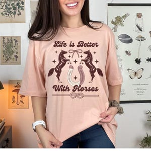 Horse lover shirt, horse owner gift, vintage horse t-shirt, western horse tee, western aesthetic shirt, cowgirl t-shirt, horse rider gift