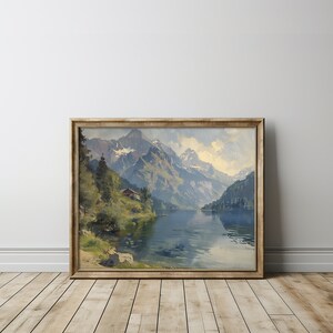 Swiss Alps Landscape Art Mountain Oil Painting Printed And Shipped Etsy Swiss Alps Landscape Art Mountain Oil Painting Printed And Shipped Etsy