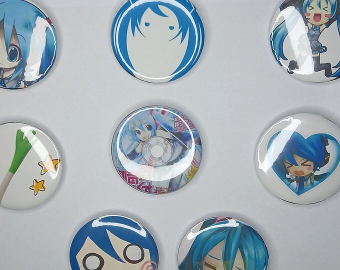 Hatsune Miku Inspired Button Pins! Made by Hand| 58mm/2.25in - Etsy