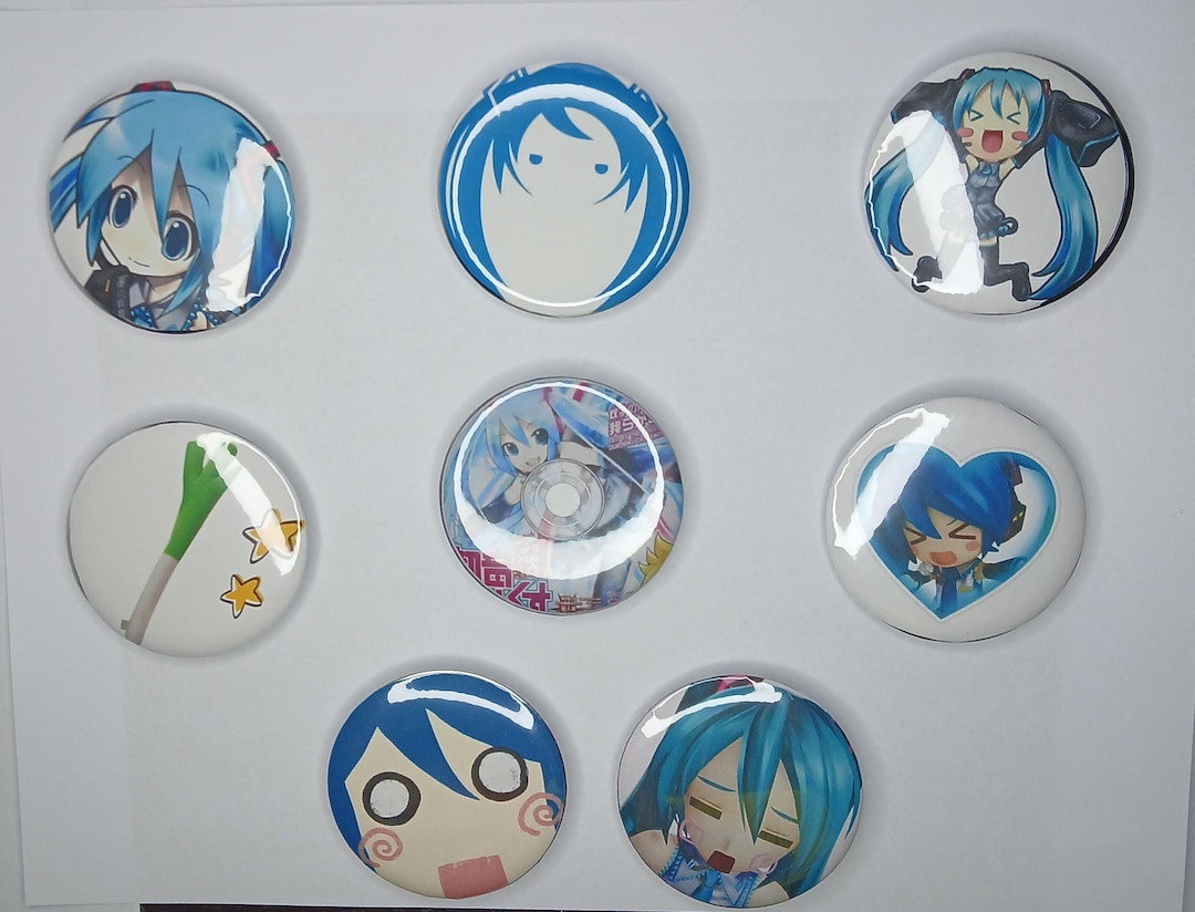 Hatsune Miku Inspired Button Pins! Made by Hand| 58mm/2.25in - Etsy