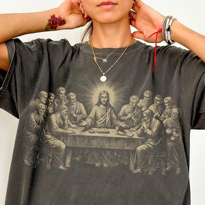 Christian T-Shirt: Last Supper Religious Tee, Comfort Colors Shirt