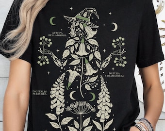 Poisonous Plants Witch T-Shirt, Botanical Herbalist Tee