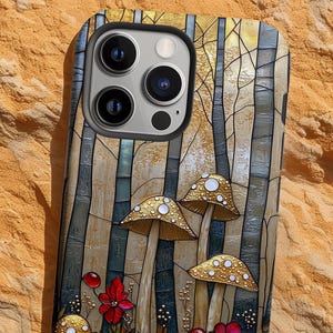 Mushroom Forest Phone Case: Fairycore Cottagecore Design