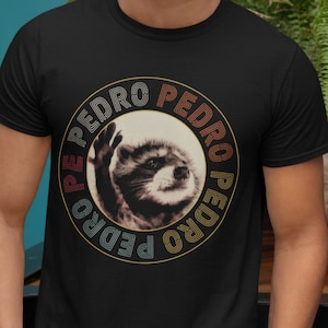 Pedro Raccoon Meme Shirt, Funny Viral TikTok T-Shirt, Trendy Dancing Raccoon Tee, Silly TShirt, Gift for Her