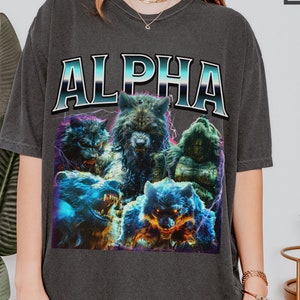 Alpha Werewolf Graphic T-shirt: Vintage 90s Meme Tee