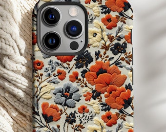 Autumn Floral Phone Case: Elegant Fall Flowers, Durable Protection