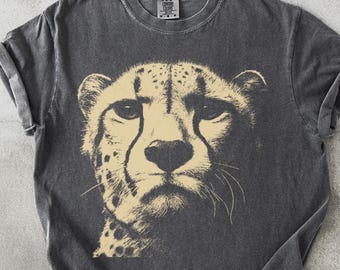 Koszulka z grafiką „Gepard”: Komfortowa koszulka unisex, odzież dla zwierząt