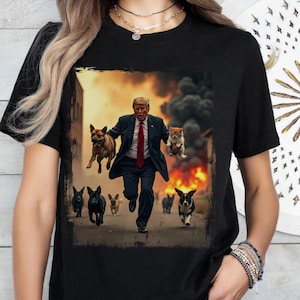Trump rettet Hunde T-Shirt: Lustiges 2024 Wahl-Republikanisches T-Shirt
