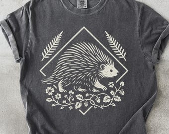 Tierisches Stachelschwein T-Shirt: Vintage-Stil Tier T-Shirt