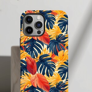Tropical Leaf Phone Case: Vibrant Jungle Design, Durable Cover