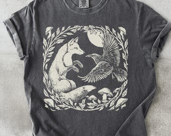 Koszulka z nadrukiem Fox and Raven: Woodland Gothic Graphic Tee
