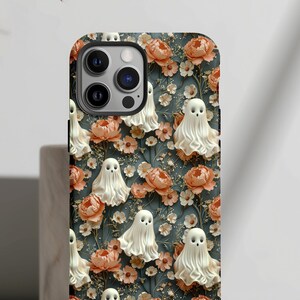 Floral Geist Handyhülle, gruselige Halloween Abdeckung