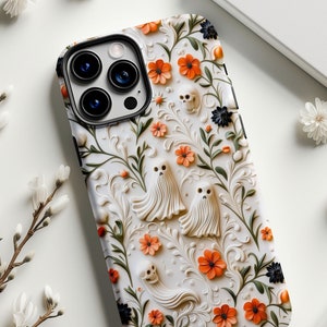 Geist Floral Handyhülle, Halloween, kabelloses Laden