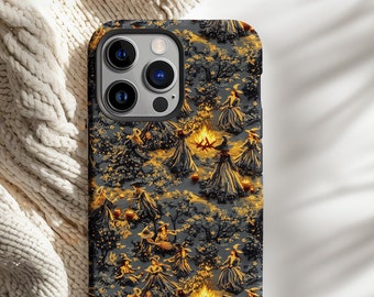 Witchy Halloween Phone Case, Spooky Witches by Fire Design