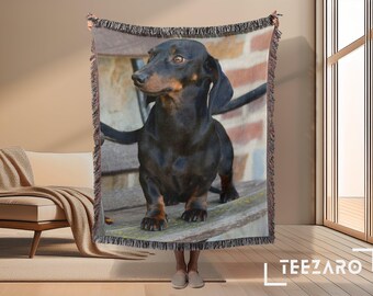 Personalisierte Haustier Foto gewebte Decke: Hunde Erinnerungsgeschenk