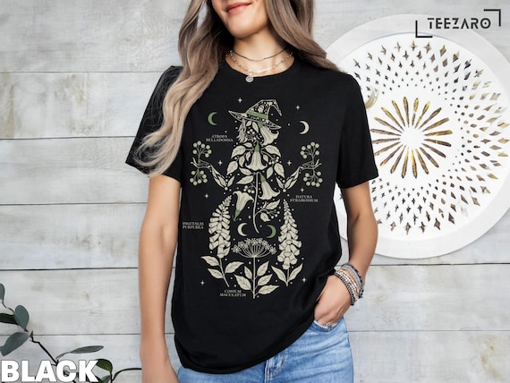 Poisonous Plants Witch T-Shirt, Botanical Herbalist Tee