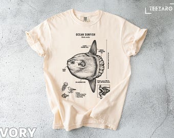 T-shirt crapet de mer : mola mola, gros poissons osseux, plongée profonde