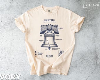 Liberty Bell T-Shirt: 4th of July USA Semiquincentennial Comfort Colors