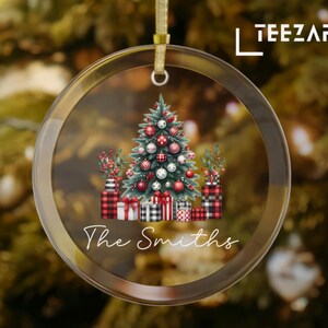 Personalized Family Christmas Tree Ornament, Custom Name Holiday Decor, 2025 Gift for Families