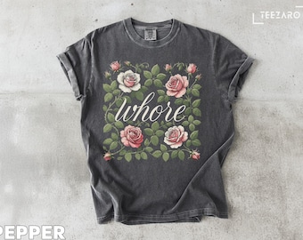 Rose T-Shirt: Floral Design, Botanical Print, Elegant Artwork