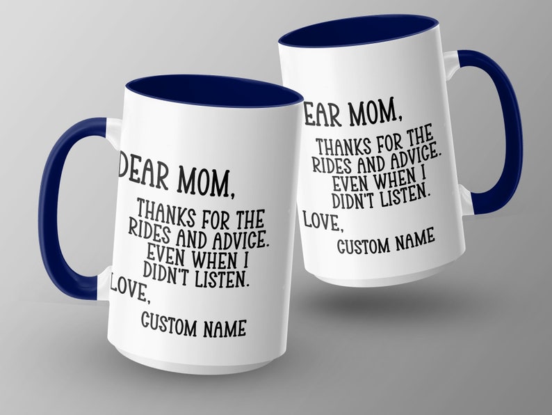 Tazza con scritta Dear Mum, con scritta Thank for Putting Up with My Sibling, regalo divertente mamma, festa della mamma, compleanno, Natale, festa