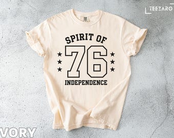 Spirit of 76 T-Shirt: USA Semiquincentennial Tee, Independence Day Comfort Colors Top