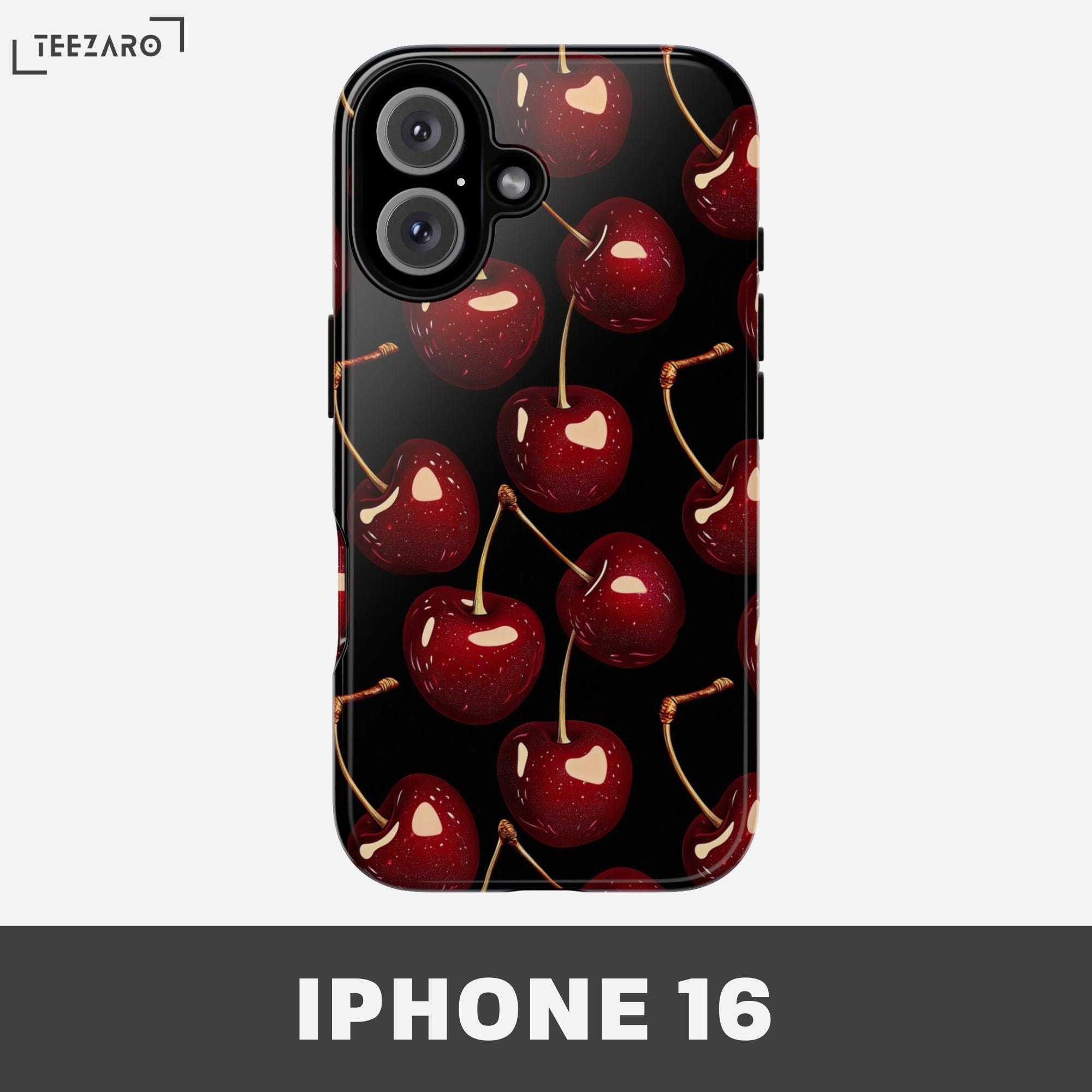 正規品 iPhone16ケース Dark Cherry ダークチェリー Dark Cherry Phone Case, Glossy Cover - Etsy