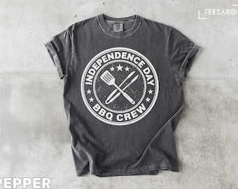4th July T-Shirt: BBQ Crew, USA 250 Tee, Independence Day Top