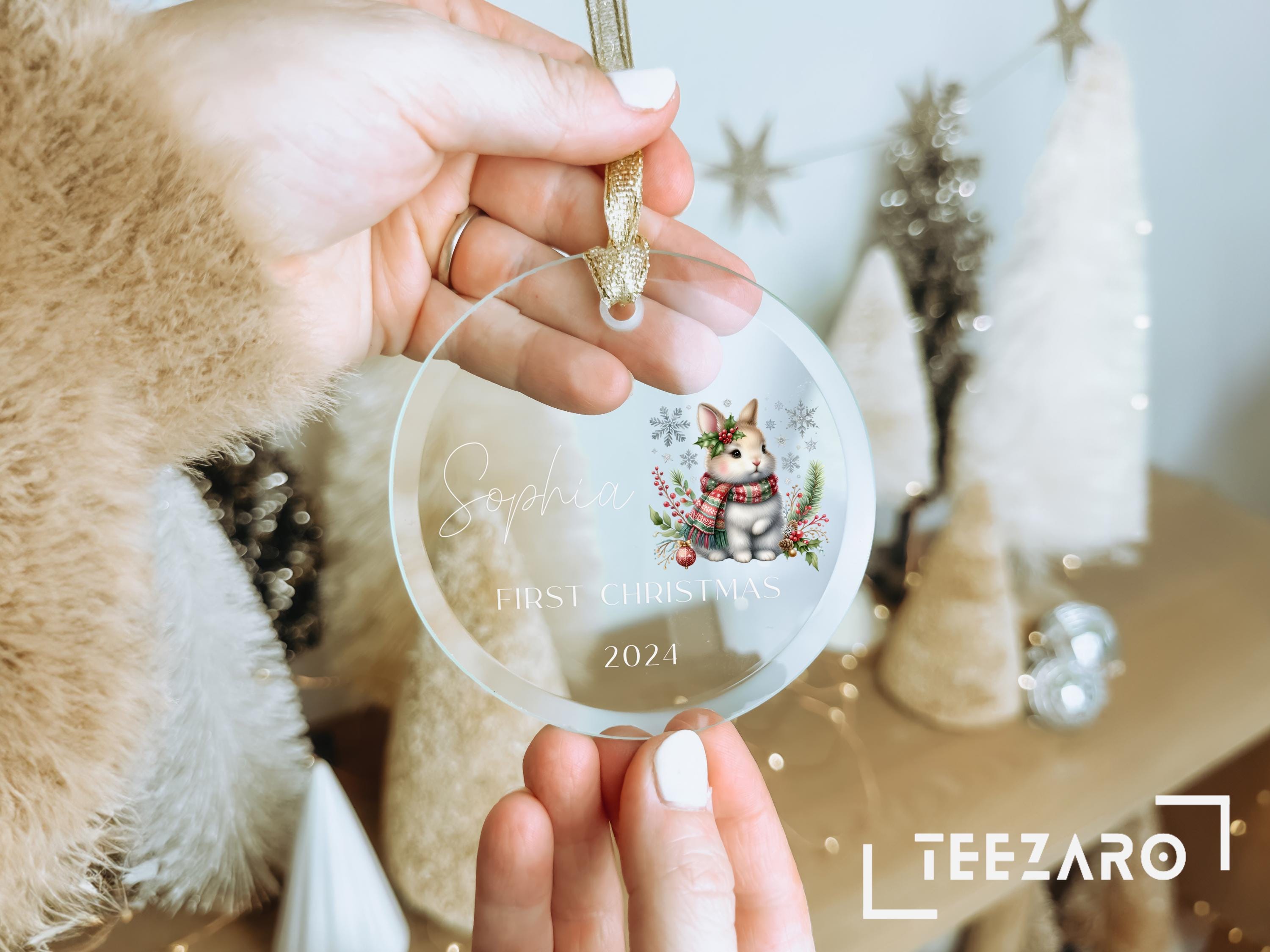 Hallmark Keepsake Ornamentale Coniglietto Figlioccio 2024 | Decorazione Albero Di Natale In Porcellana | Regalo Per Battesimo E Compleanno - 5