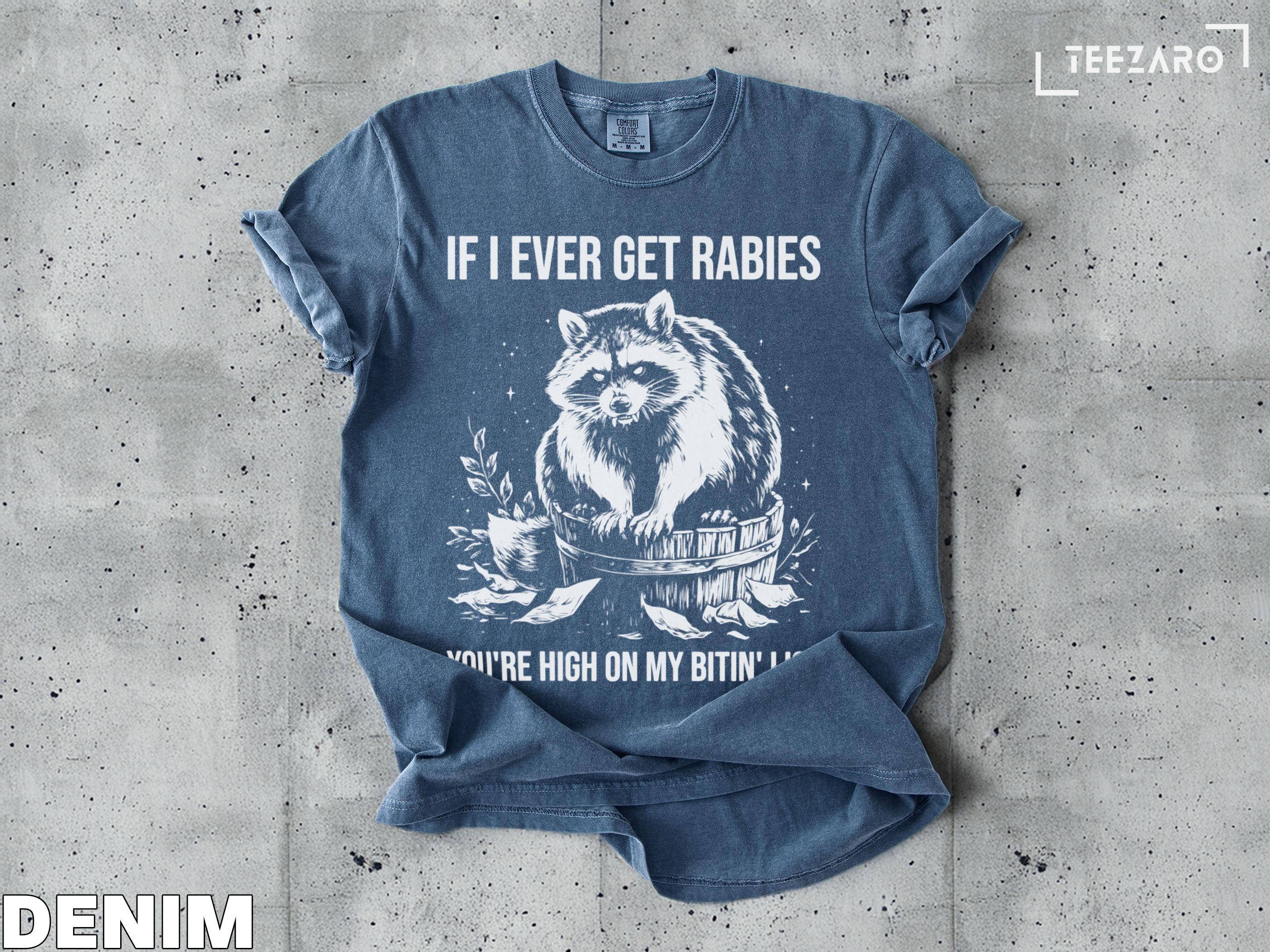 Funny Rabies Raccoon T-shirt: Sarcastic Graphic Novelty Tee - Etsy