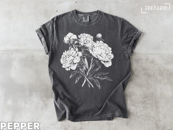 Peony Bouquet T-shirt: Floral Graphic, Comfort Colors Tee - Etsy
