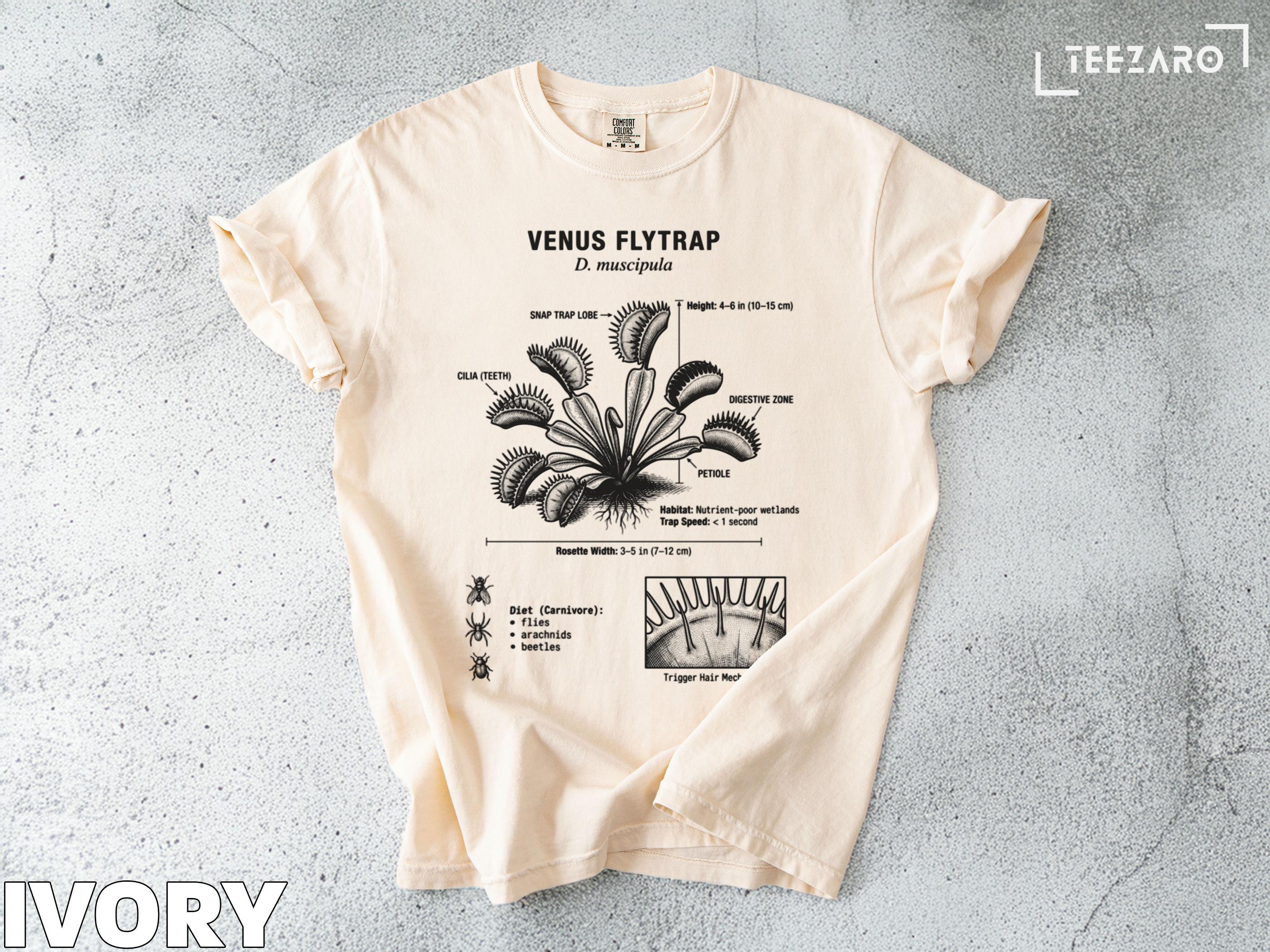 Venus Flytrap T-shirt: Carnivorous Plant, Botanical Print