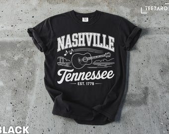 Nashville Guitar T-Shirt: Music City Souvenir Tee