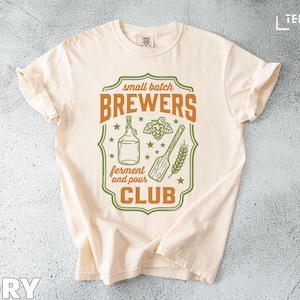 Camiseta del Club de Cerveceros de Pequeños Lotes, Camiseta Vintage de Cerveza Artesanal, Ropa para Entusiastas de la Elaboración Casera de Cerveza
