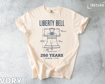 Liberty Bell T-Shirt: 4th July, USA 250, Semiquincentennial Tee