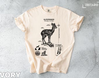 Klipspringer T-Shirt: Detailed Anatomy, Rock Jumper, Monogamous Pairing