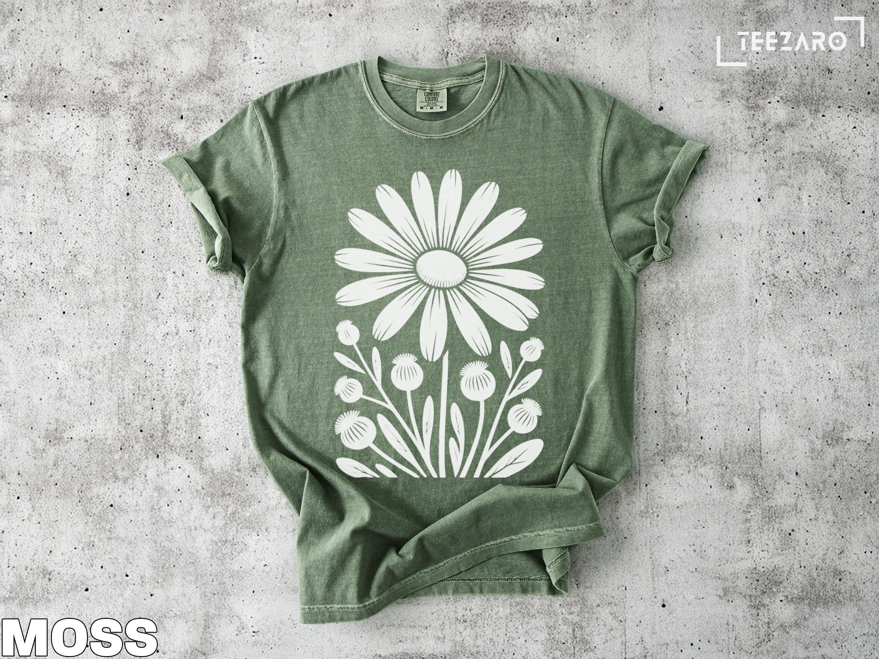 Daisy T-shirt, Floral Tee, Flower Shirt, Botanical Art