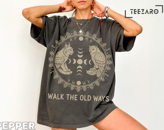 Camiseta Lynx Owl: Fases lunares, diseño natural, simbólica, única