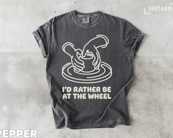 Pottery T-Shirt: Wheel Throwing, Ceramic Art, Minimalist Design