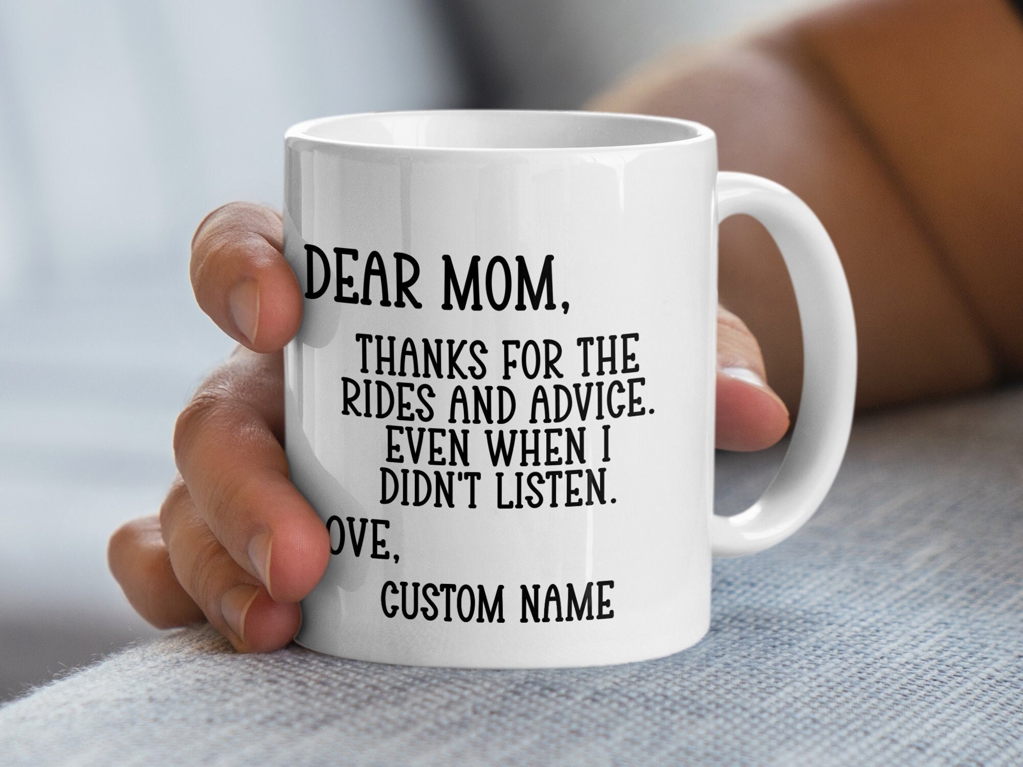 Veracco You Are The Luckiest Mom White Ceramic Coffee Mug For Her Birthday Gifts Mothers Day (White