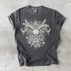 Krampus T-Shirt: Skull, Horns, Winter, Comfort Colors Tee