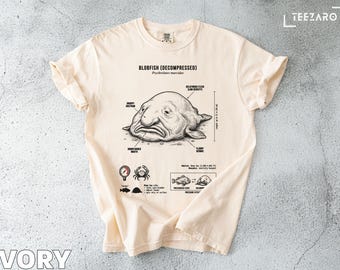 Klecksfisch T-Shirt: Dekomprimierter Fisch, Tiefseekreatur, einzigartiges Meerestier