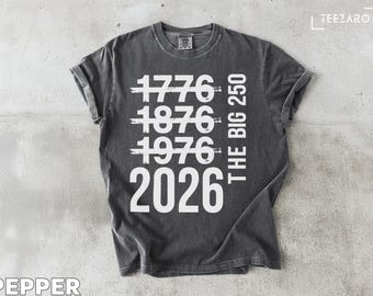 Camiseta EUA 250: Camiseta do 4 de julho, Camiseta do Semiquincentenário, Cores Confortáveis