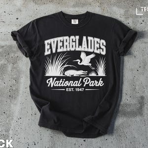 Everglades National Park T-Shirt: Florida Alligator & Heron Design