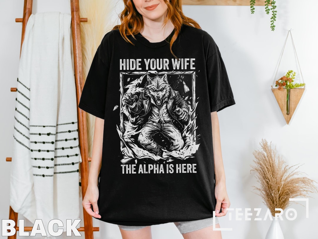 Funny Werewolf Meme T-shirt: Ironic Alpha Wolf Graphic - Etsy
