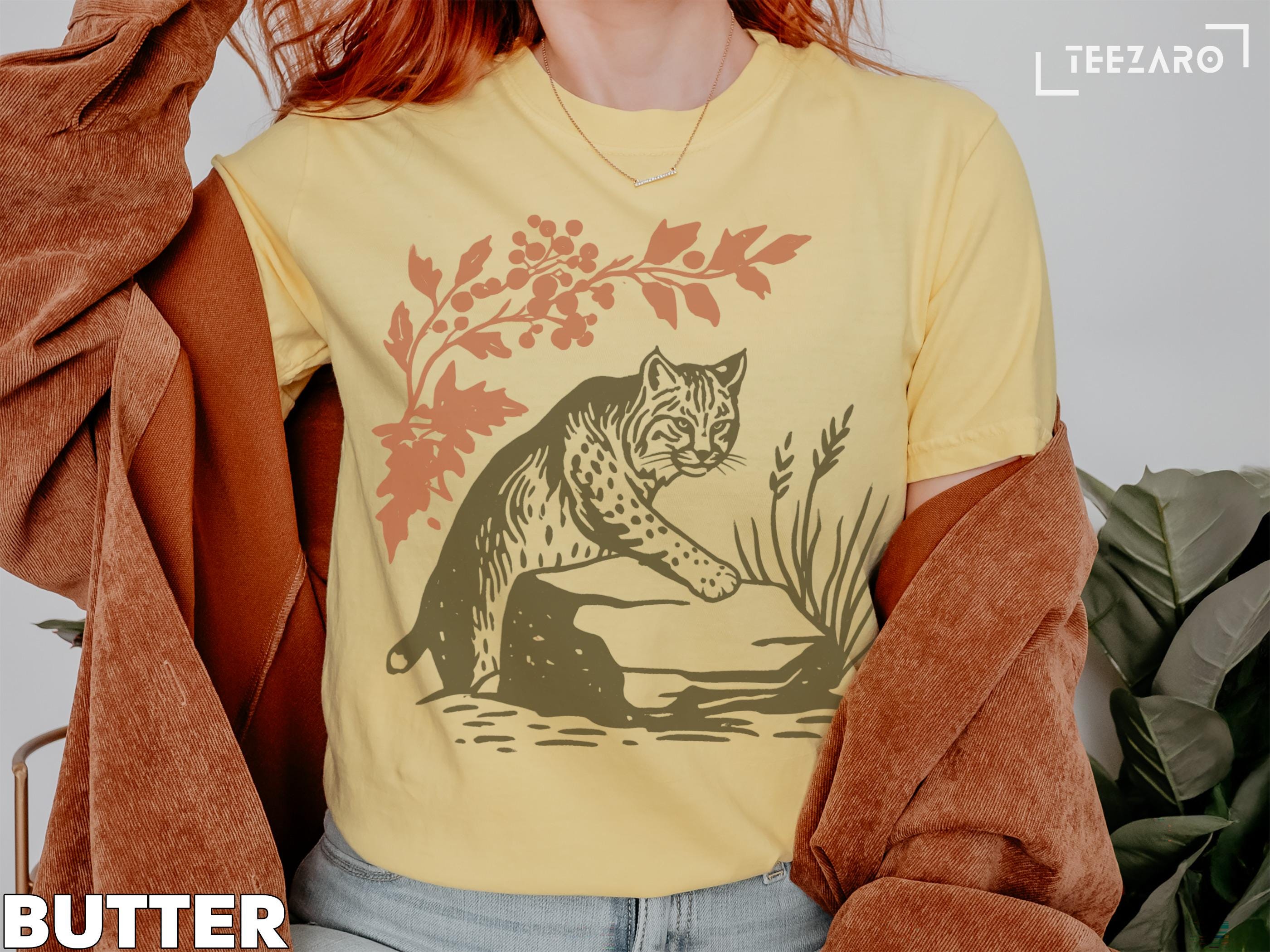 Rustic Bobcat Vintage Bobcat T-shirt: Wildlife Design, Nature Inspired, Rustic ...